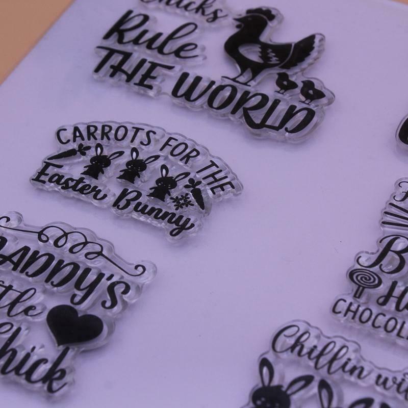 Easter Bunny Chicks Silicone Clear Seal Stamp DIY Scrapbooking Embossing Photo