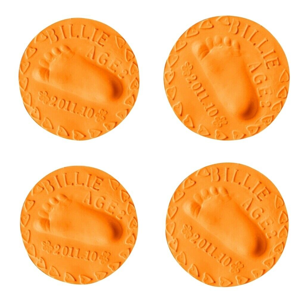4x Air Drying Clay Baby Handprint Footprint Imprint Casting Fingerprints