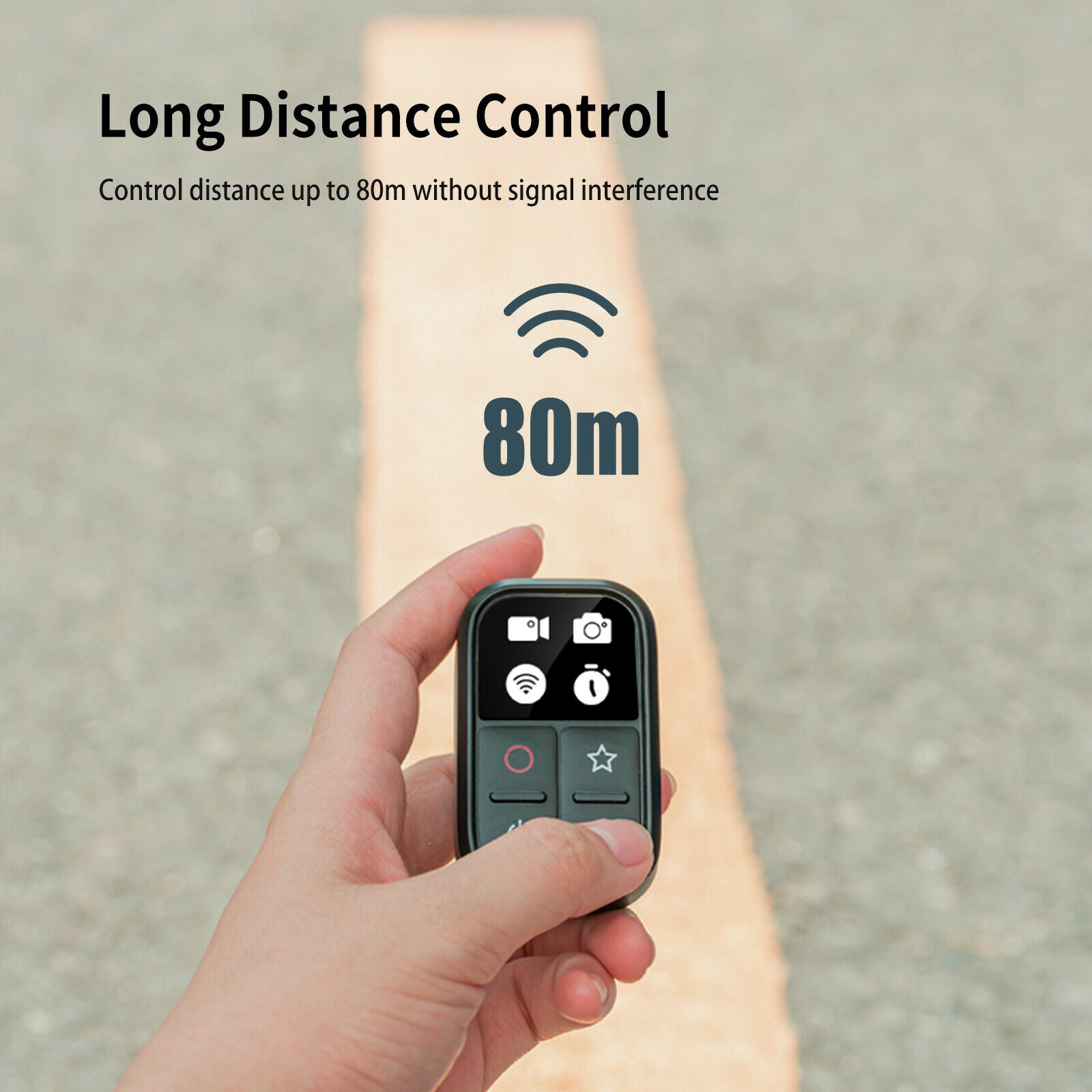 Remote Control Wireless with Led Indicator for   Hero 8/9/Max Black