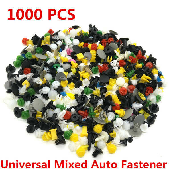1000PCS Mixed Car Door Bumper Fenders Fastener Retainer Rivet Push Pin Clip Fine