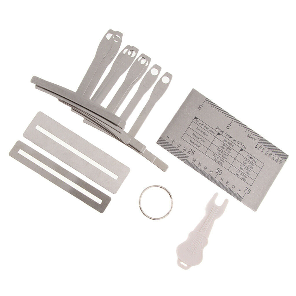 Set of 13 Premium Luthier Tool for Guitar Bass Setup, Bridge Pin Puller, String