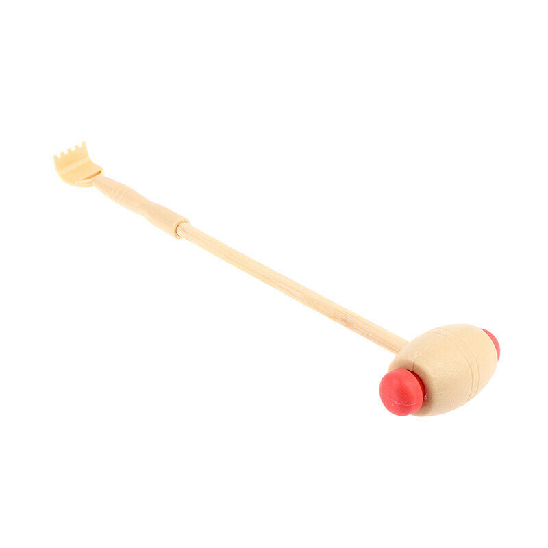 Body Massager Claw Double-head Hammer Stick Bamboo Wooden Back ScratcherBDAU