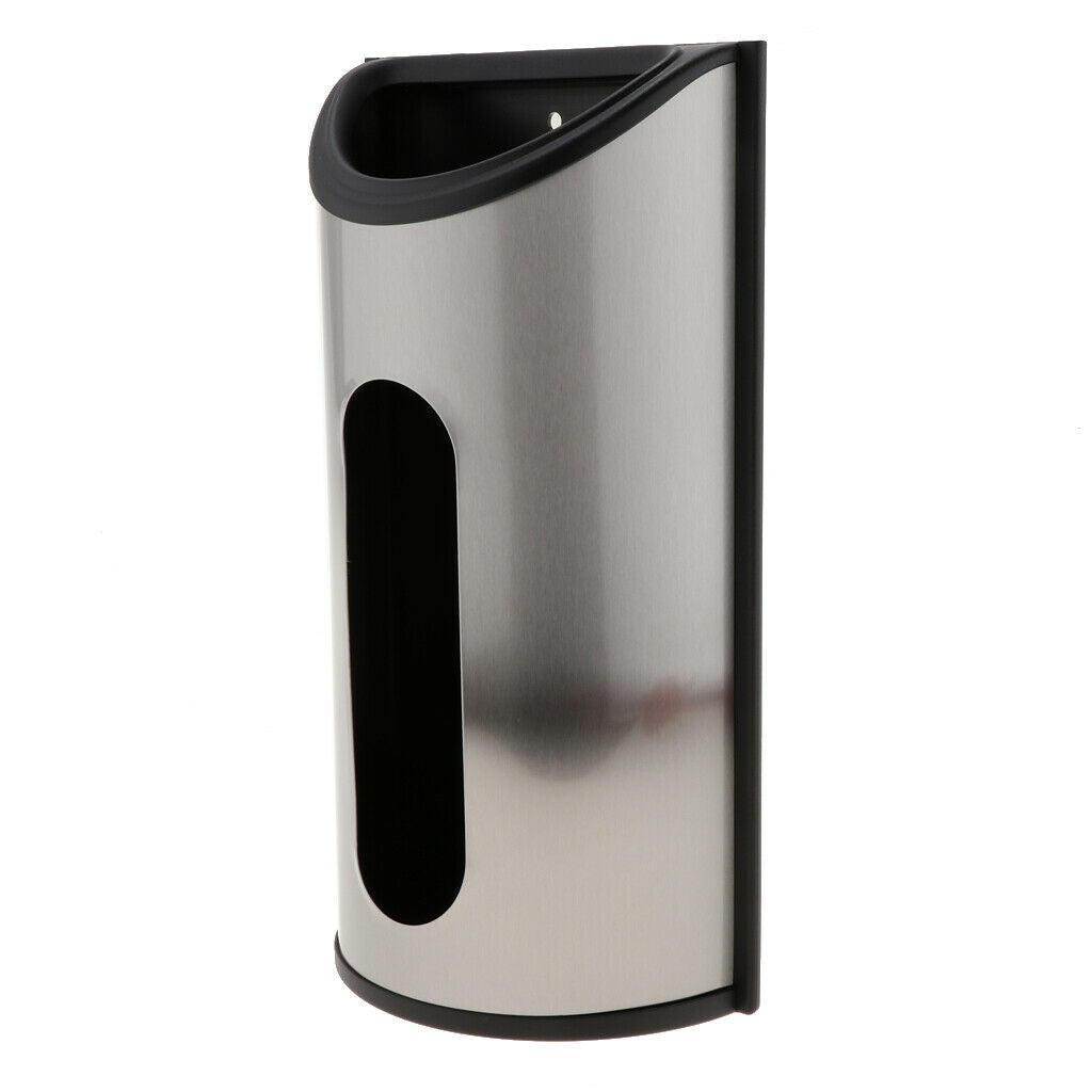 Stainless Steel Kitchen Home Organizer Plastic Grocery Bag Holder Dispenser