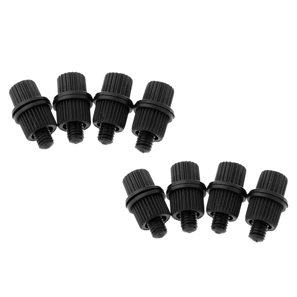 8 Pieces Motorcycles Black Nylon License Plate Frame Fastening Bolts Screws