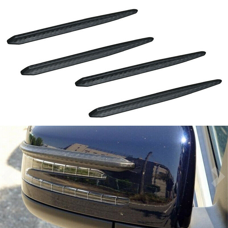 4X Car Carbon Fiber Anti-rub Strip Bumper Body Corner Protector Guard Universal