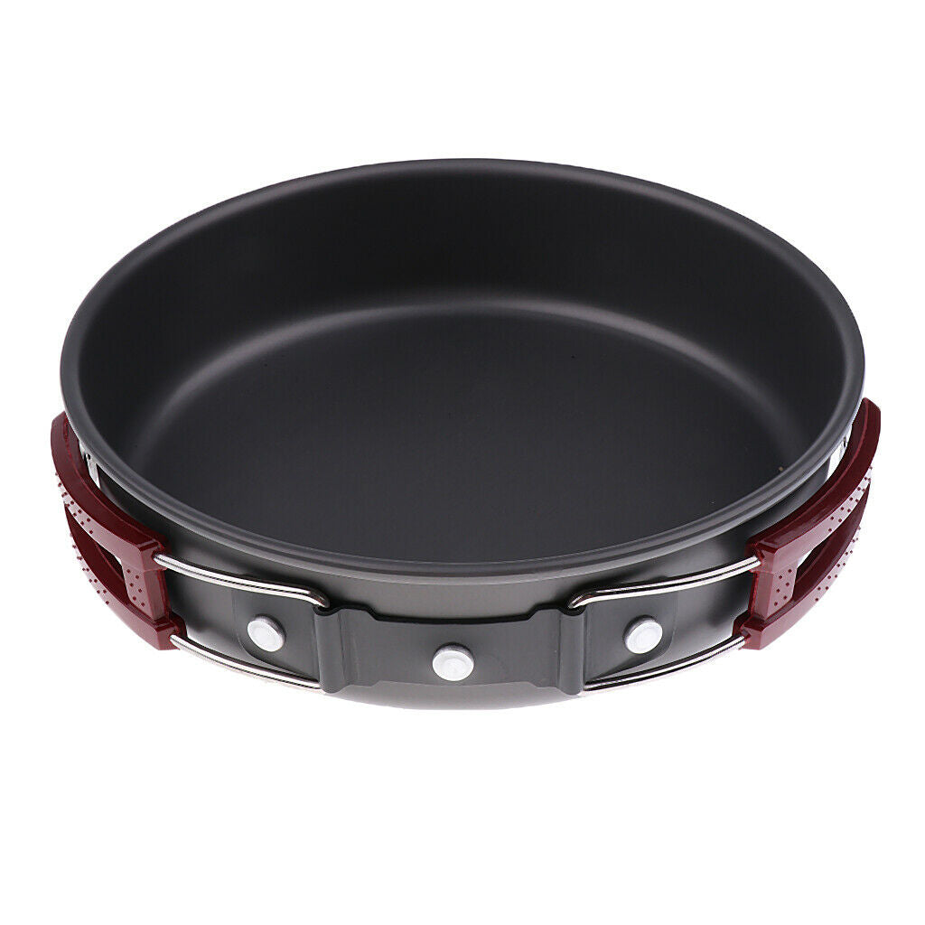 Aluminum Camping Pan Outdoor Cooking Cookware for Traveling Hiking Picnic M
