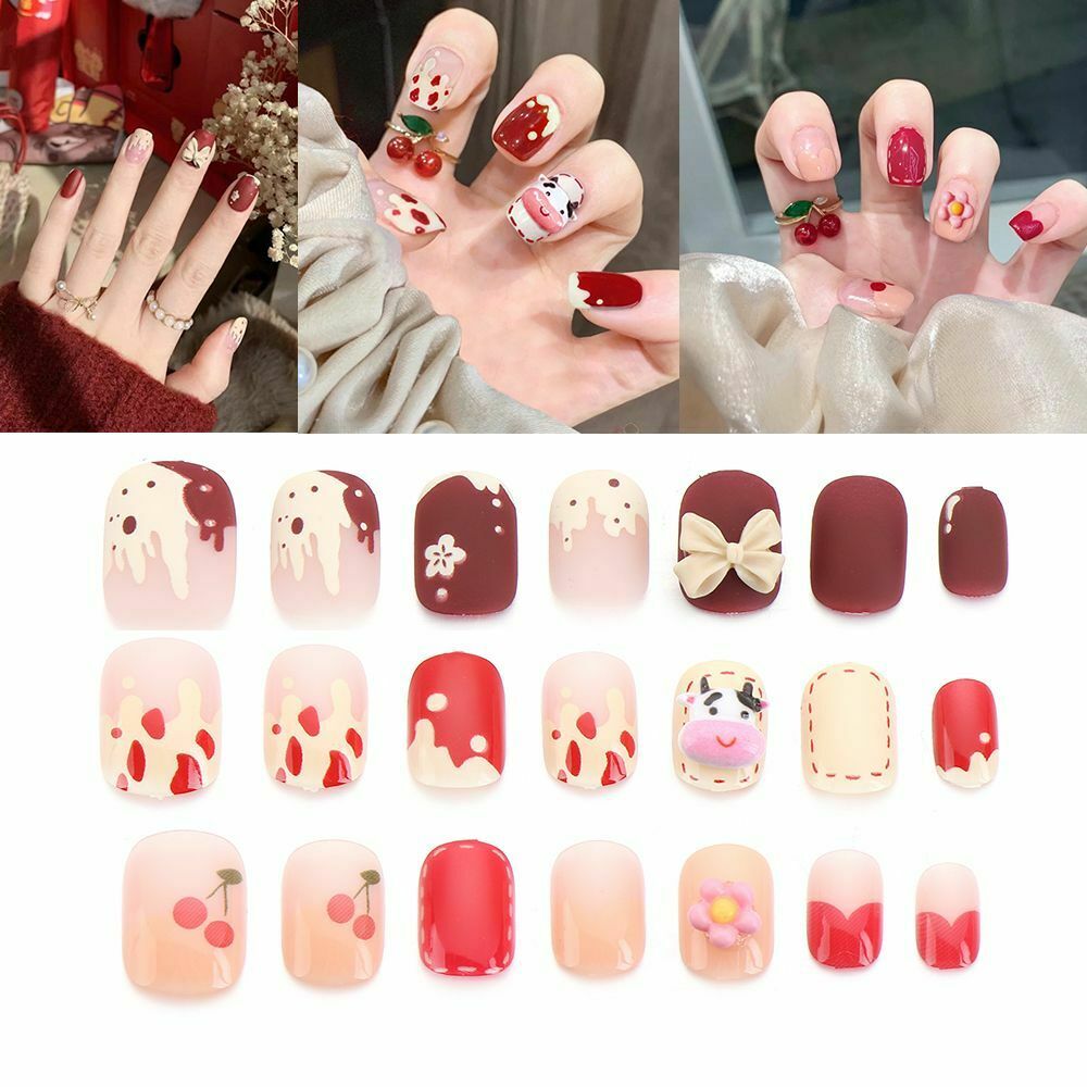 Detachable Manicure DIY Full Cover Butterfly Nail Patch False Nails Beauty Tool