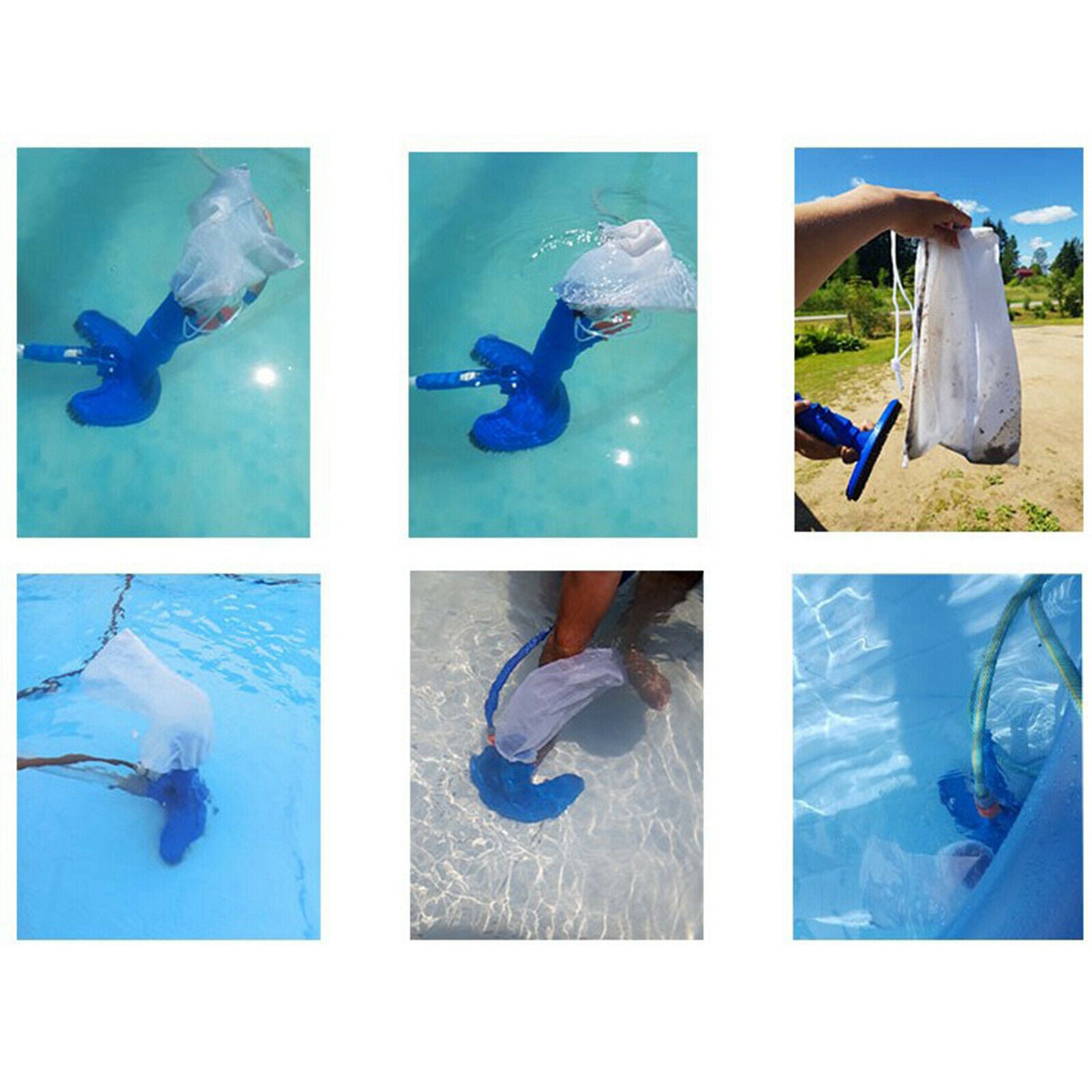 Swimming Pool Vacuum Cleaner Head Kit Spa Pond Fountain Brush Cleaning Tool