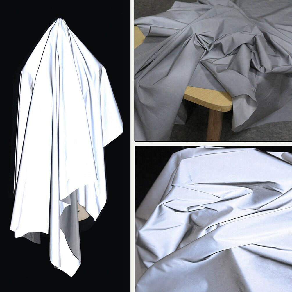 50*140cm High Visibility Reflective Safety Fabric Bright for DIY Sewing Material