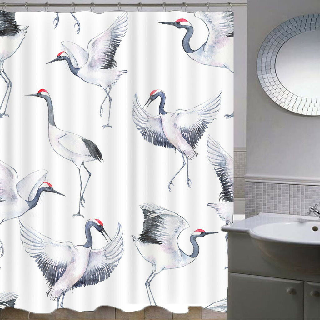 Art Colorful Waterproof Shower Curtain Bath Curtain Bath Decor with Hook 1