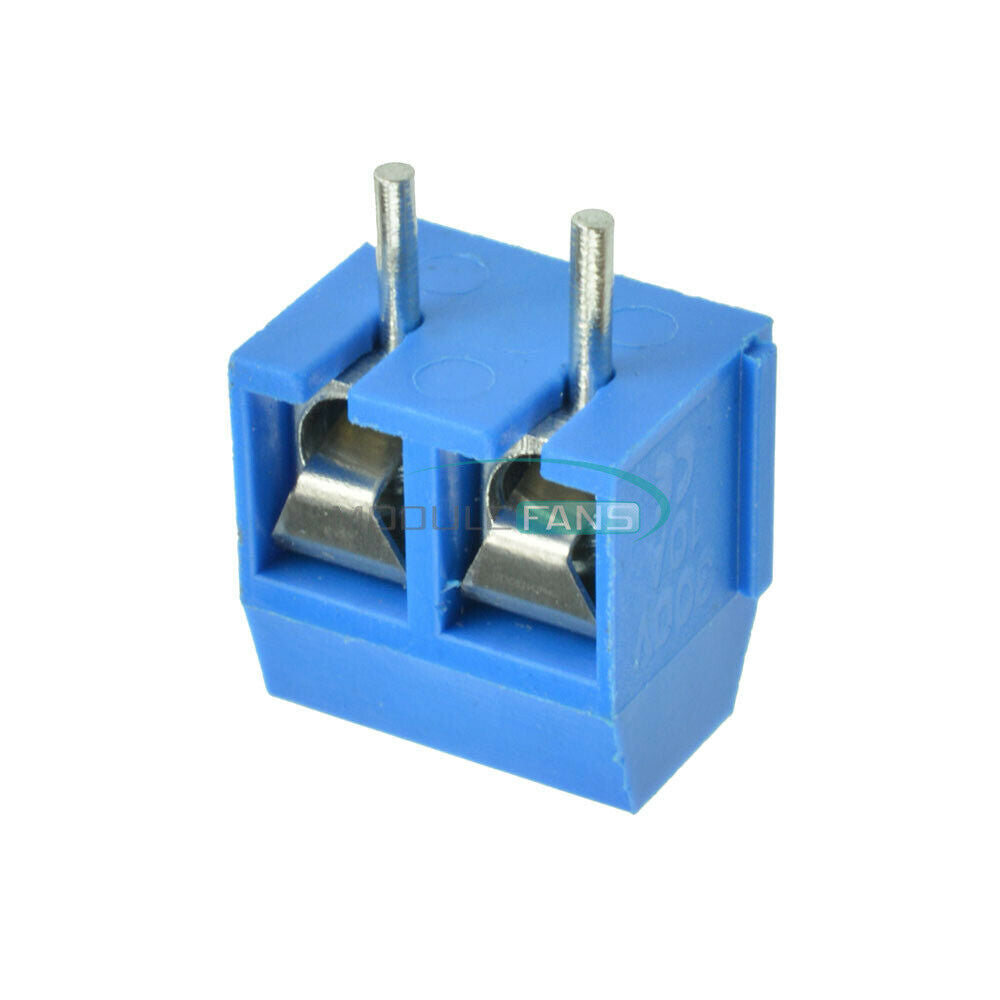 100PCS KF301 2-Pin 5.08mm Connect Terminal Blue Screw Terminal Connector Blue