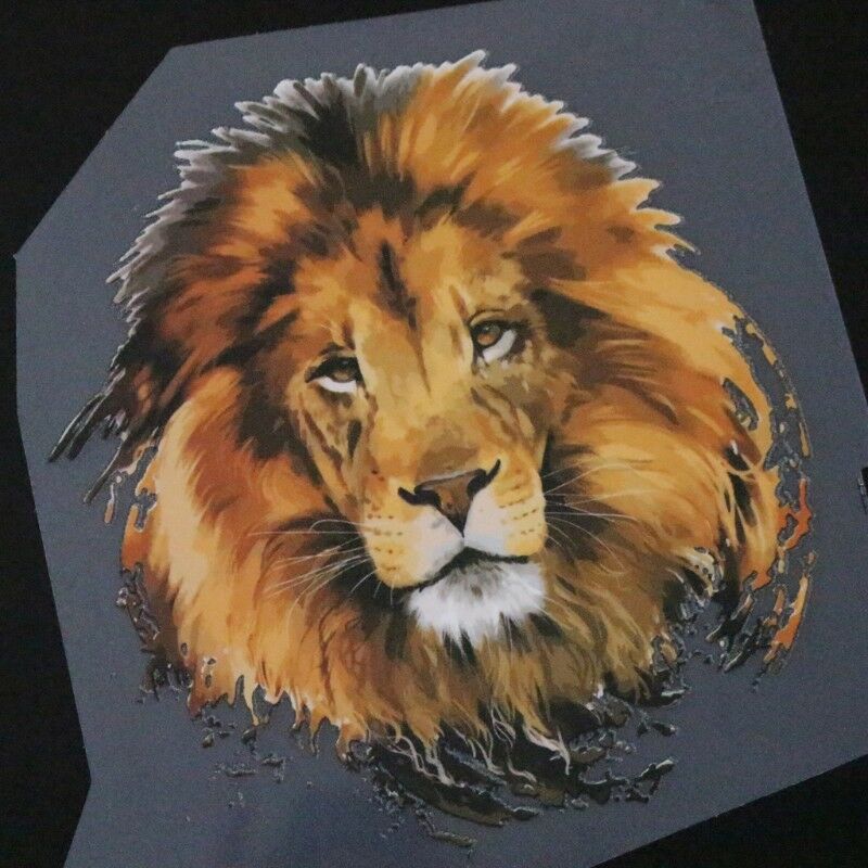 Lion Clothes Patches DIY Printing Iron On Appliques Heat Transfer Stickers Decor