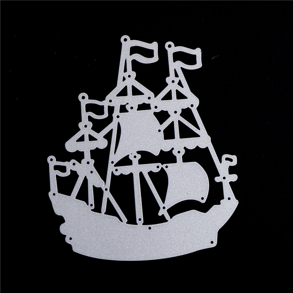 Beautiful Sailing Boat  Metal Cutting Dies Stencils For Scrapbook Paper Ca.l8