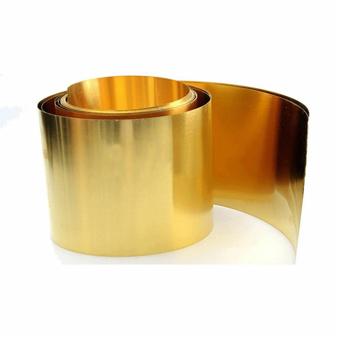 Brass Metal Thin Sheet Foil Plate Roll 0.02 x 100 x 500mm Metalworking Supplies