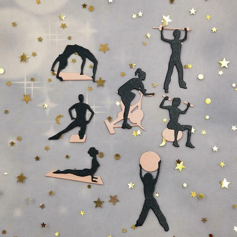 Yoga Exercise Metal Cutting Dies Stencil DIY Scrapbooking Album Paper Card Mold