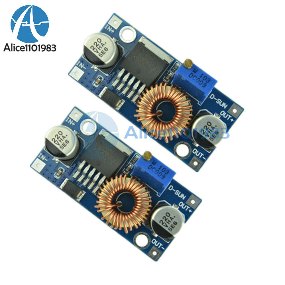2PCS DC-DC Step Down Adjustable Power Supply Module Lithium Charger board 5A