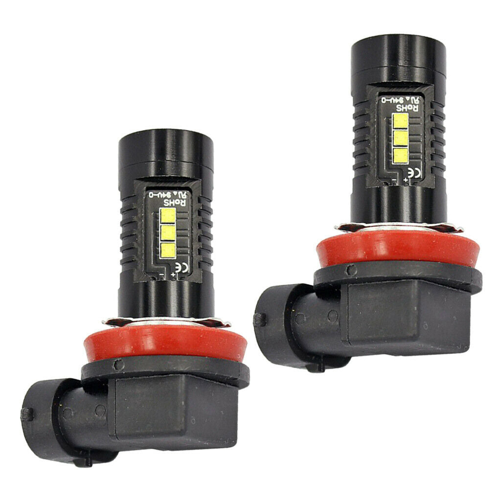 Auto 12 LED Fog Headlight Bulb Conversion Kit Hi/Lo Beam Lamp H8/H11 6000k
