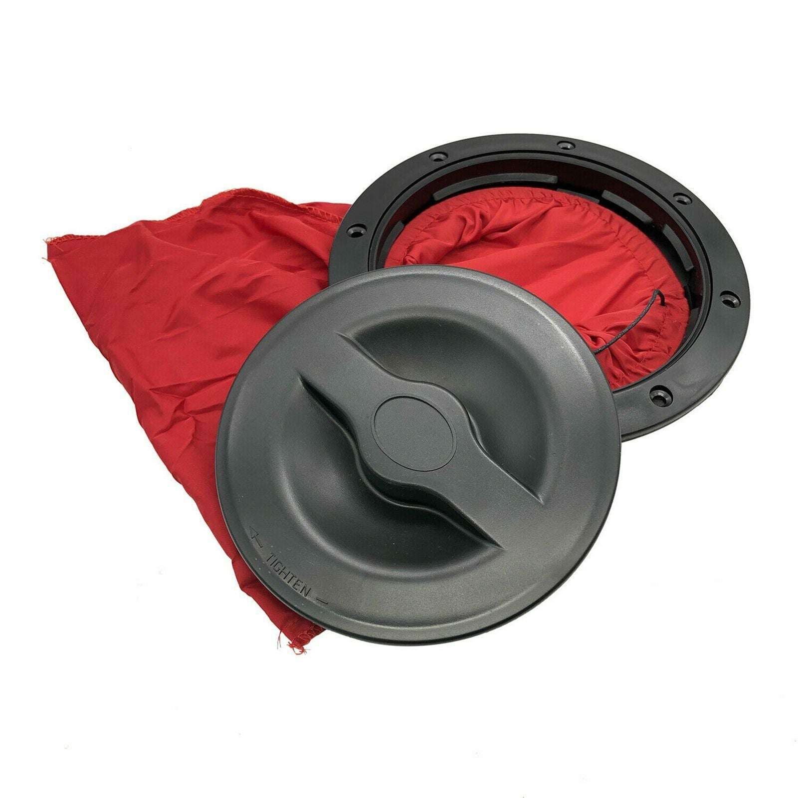 6in Deck Plate Black Hatch Cover + Storage Bag for Marine Boat Kayak Accessories