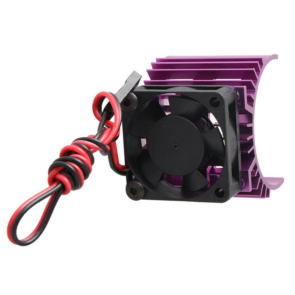 Brushed Brushless 540 550 Motor Heatsink with Fans for 1/10 RC Car Purple