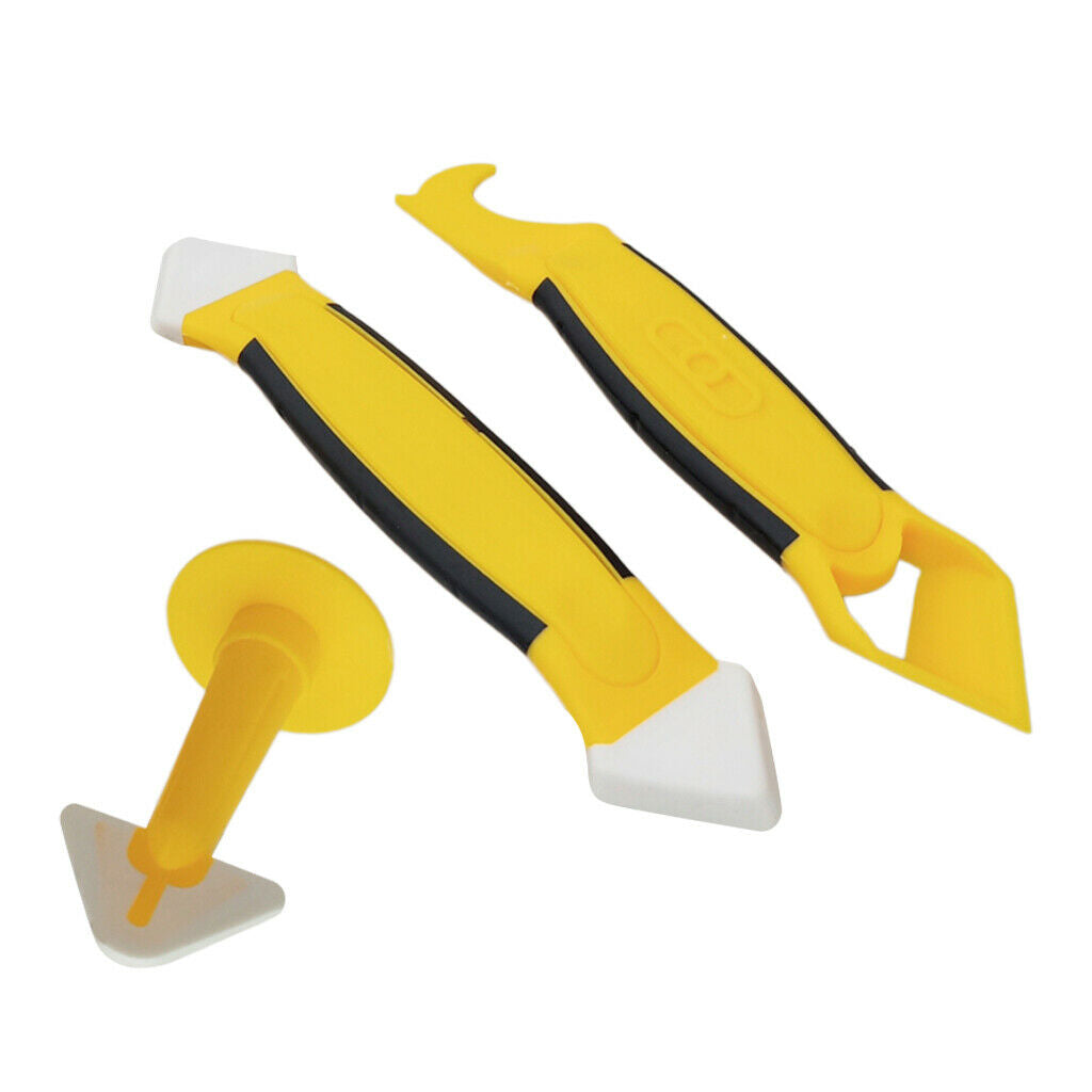 6x Caulking Tool Kit Sealant Finishing Scraper Caulk Nozzle for Floor Kit