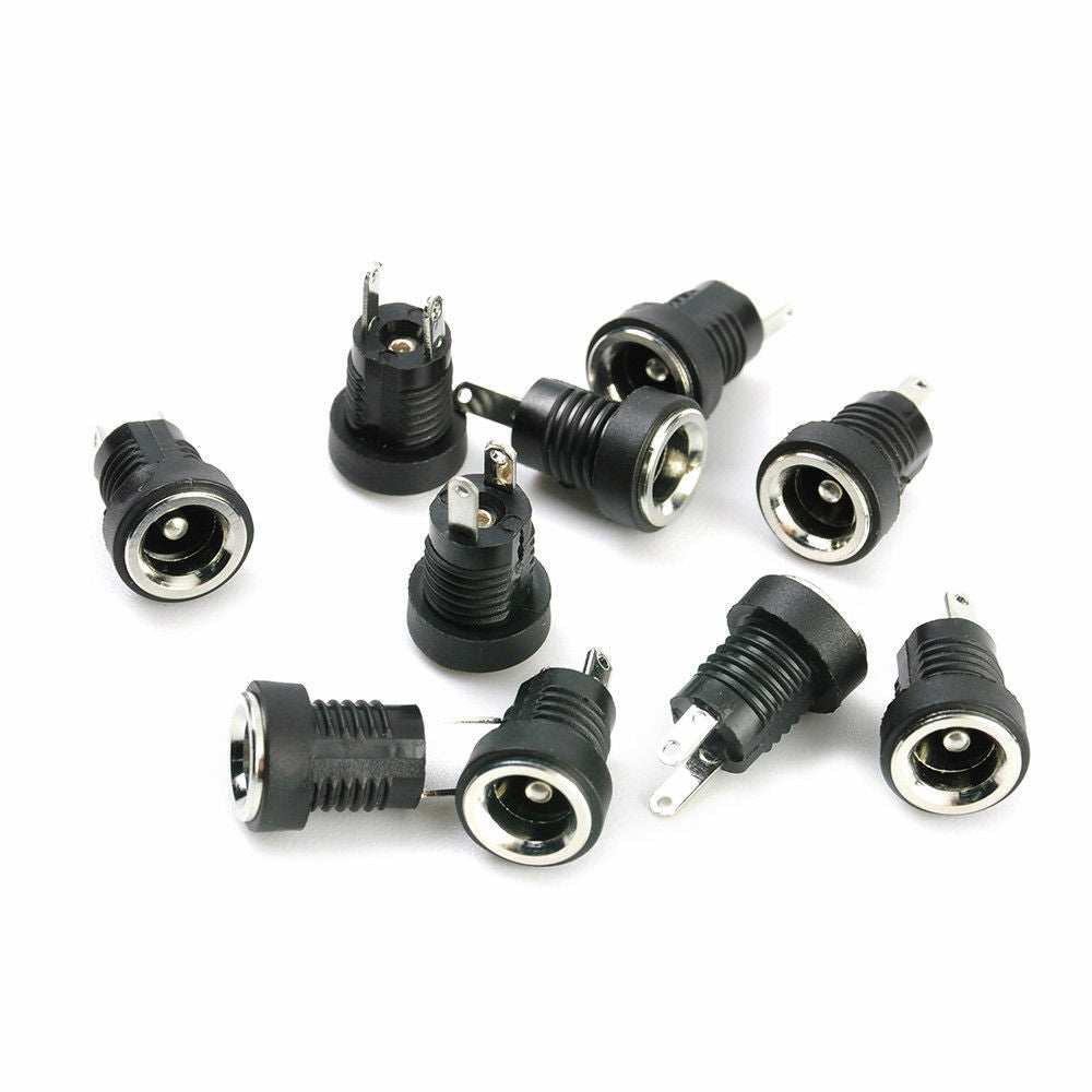 10 5.5x2.1mm DC Power 12V Charger Round Jack Socket Female Panel Connector L49