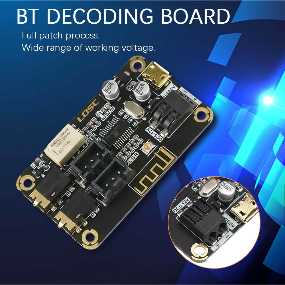 Audio Receiver Board MP3 Stereo Decoder Board Wireless Bluetooth DIY Modified LI