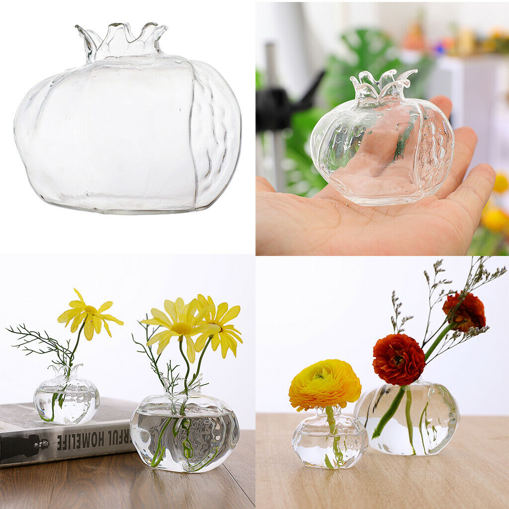 3Pcs  Pomegranate Glass Vase Handmade