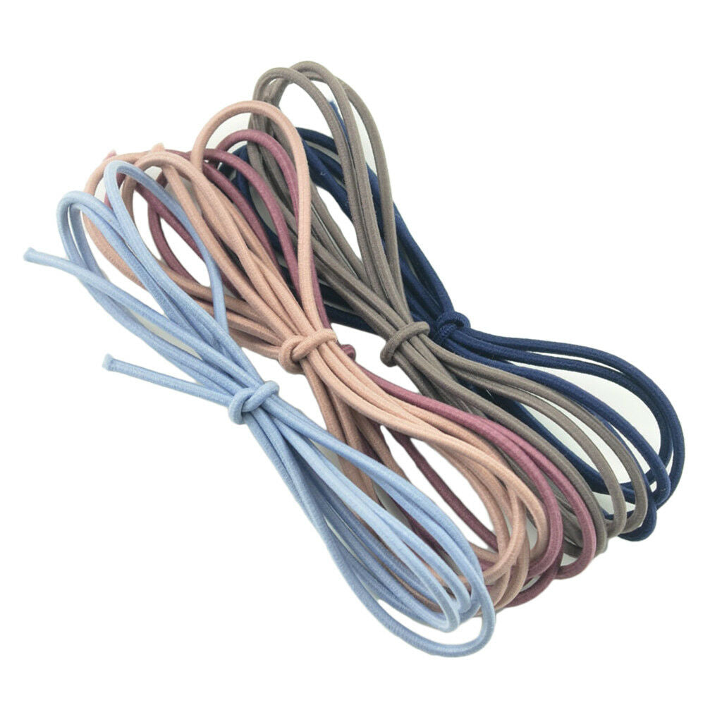 5 Meters Mixed Solid Round Rubber Cord Elastic String DIY Jewelry Hair Band