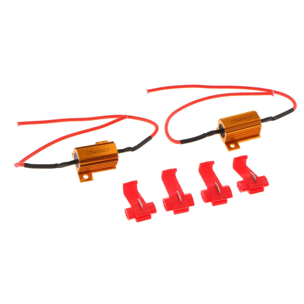 2Pcs12V 25W 10 Ohm LED Load Resistors Flashing Flashing Fix Flash