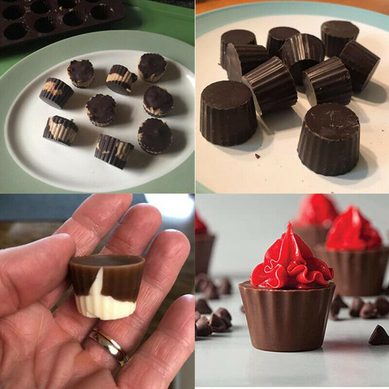 15Cavity Chocolate Candy Mold Silicone Baking Mould for Snack Size Peanut.l8