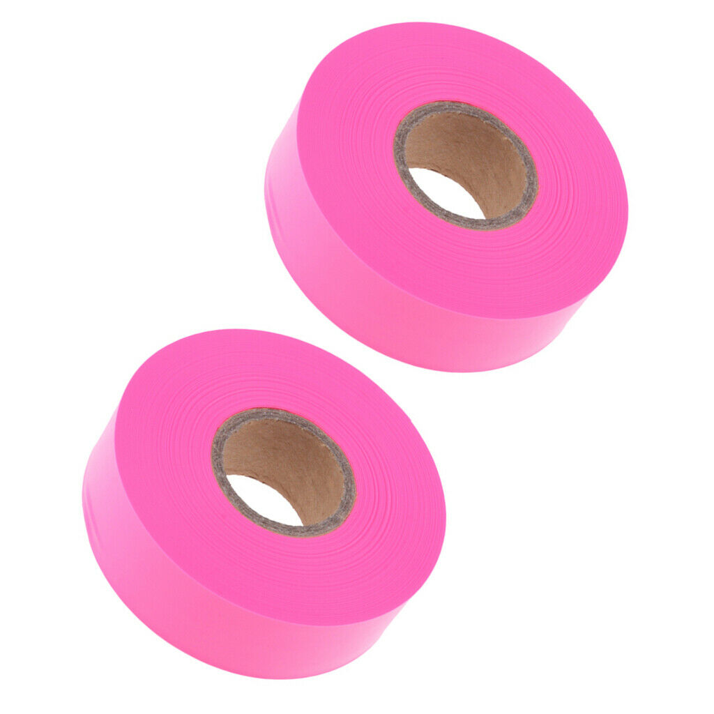 2pcs High Visibility Hunting Hiking Flagging Tape for Borders And