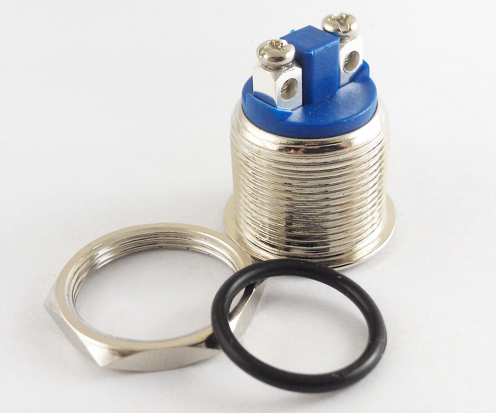 1pc Metal Flat Push Button Momentary Horn Waterproof Switch 250V 19mm QN19-A1