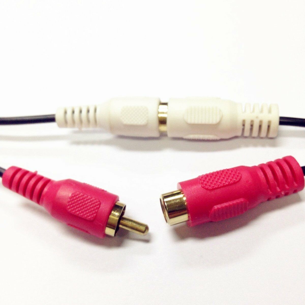 Stereo Male Plug to 2RCA Female Jack Y Cable Splitter Audio Video Adapter 0.25m