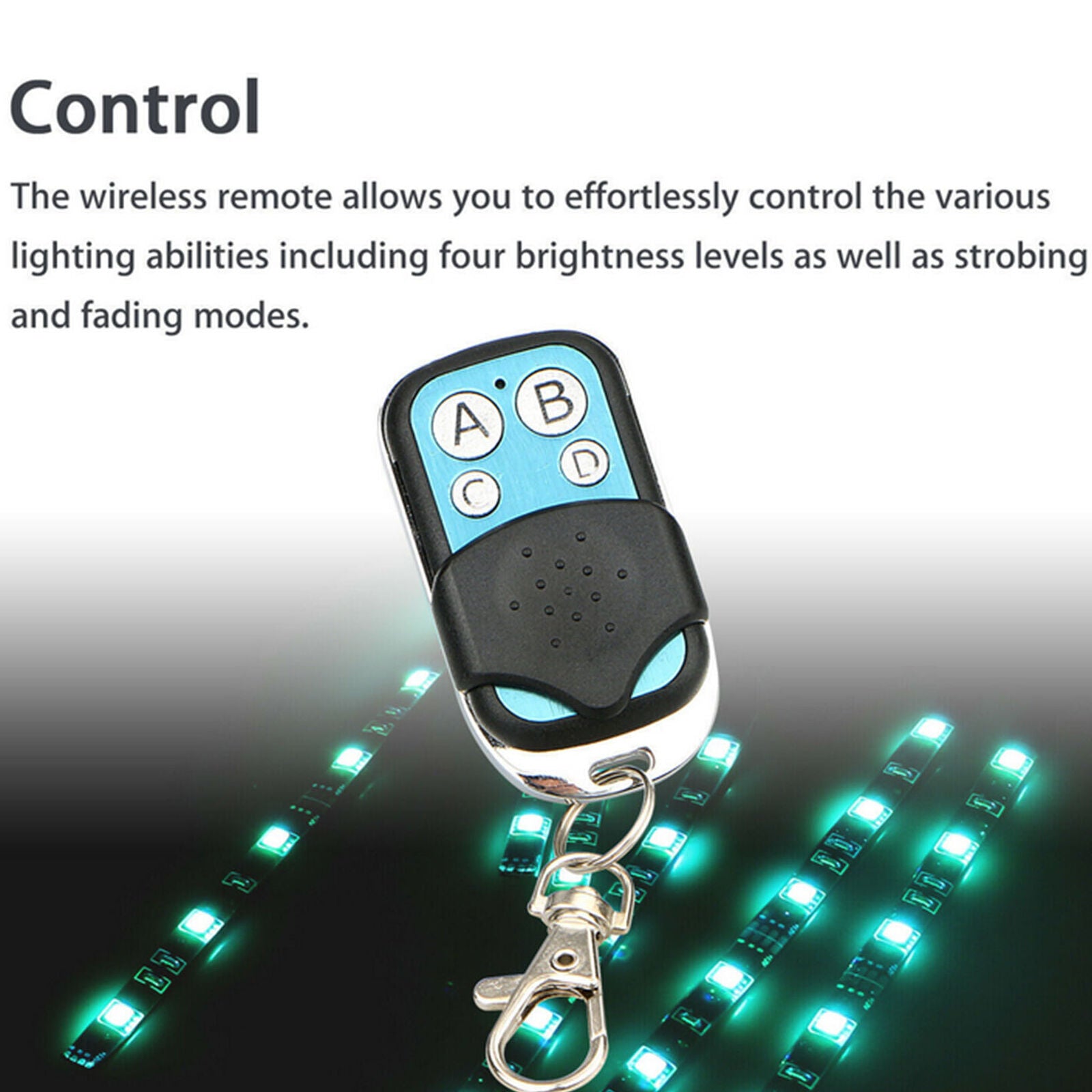 6X Motorcycle led lights Wireless Remote 18 color Neon Glow Light Strips Kit