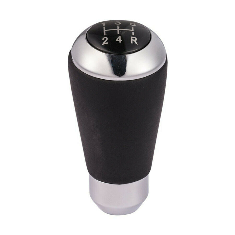 Universal 5 Speed Manual Gear Shift Knob Shifter Lever Premium Black Leather