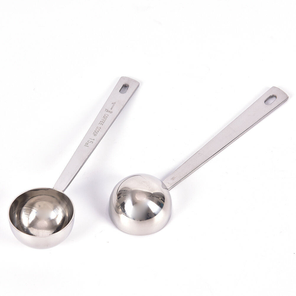 Coffee Measure Spoon Tablespoon Stainless Steel Scoop Coffee Tea Baking Su.l8