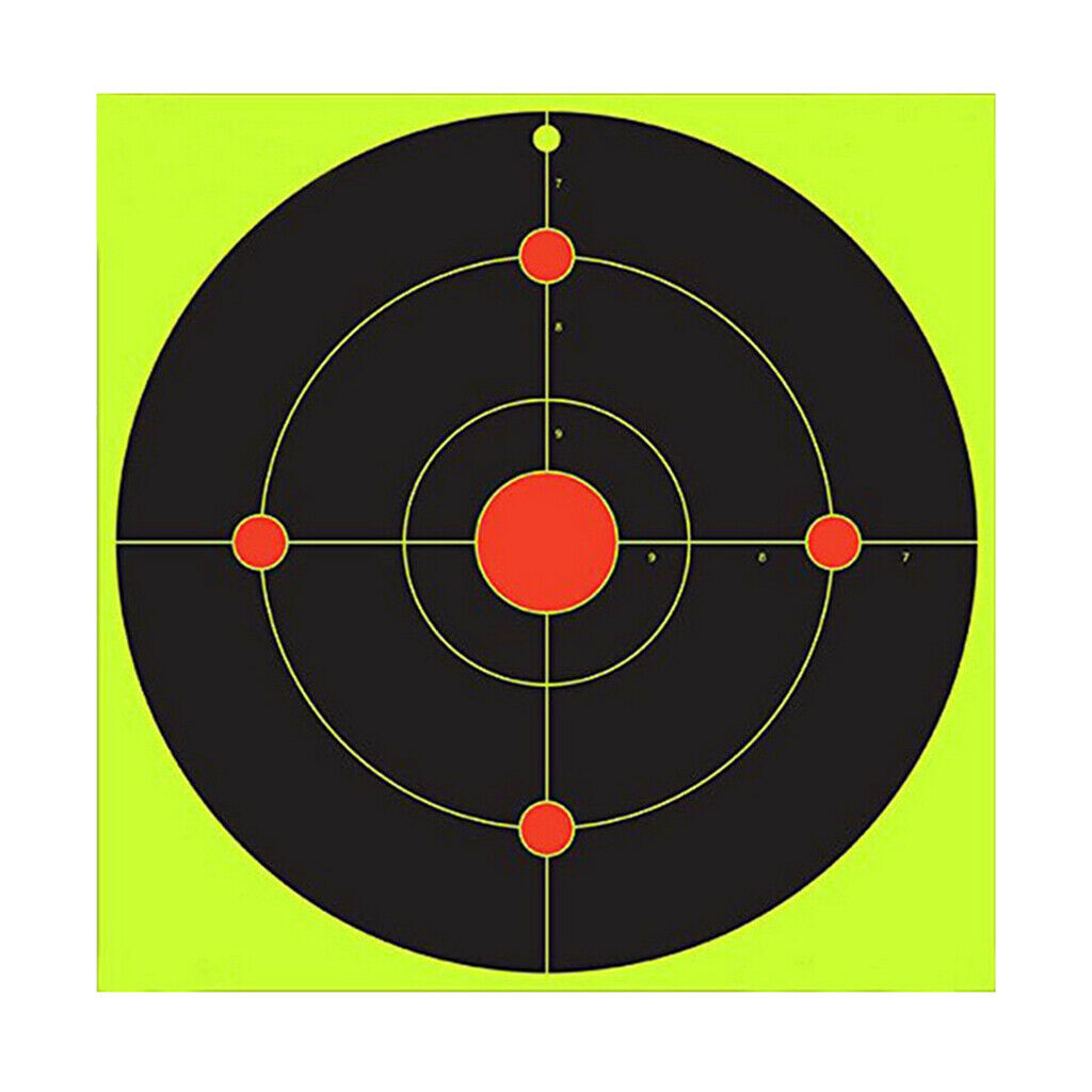10x Fluorescent Green Target Shooting Stickers Gun Dart Hunting Target Paper