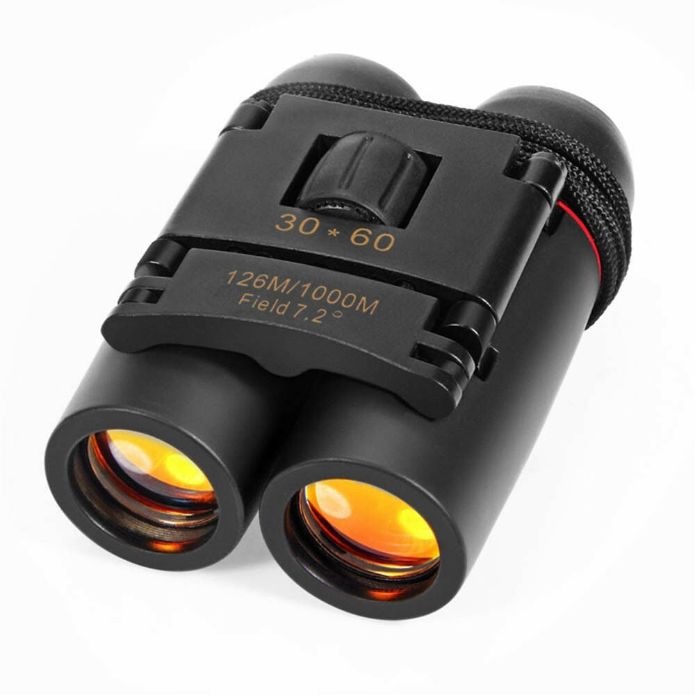 30x60 Zoom Day Night Vision Binoculars Outdoor Travel Folding Telescope Black