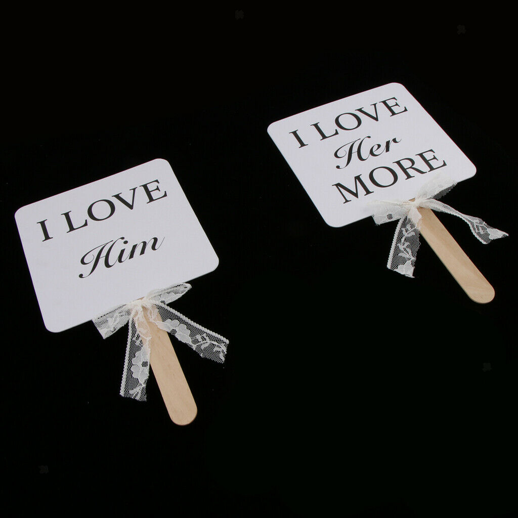Wedding Sign I Love Him and I Love Her More Photo Booth Prop Wedding Decor