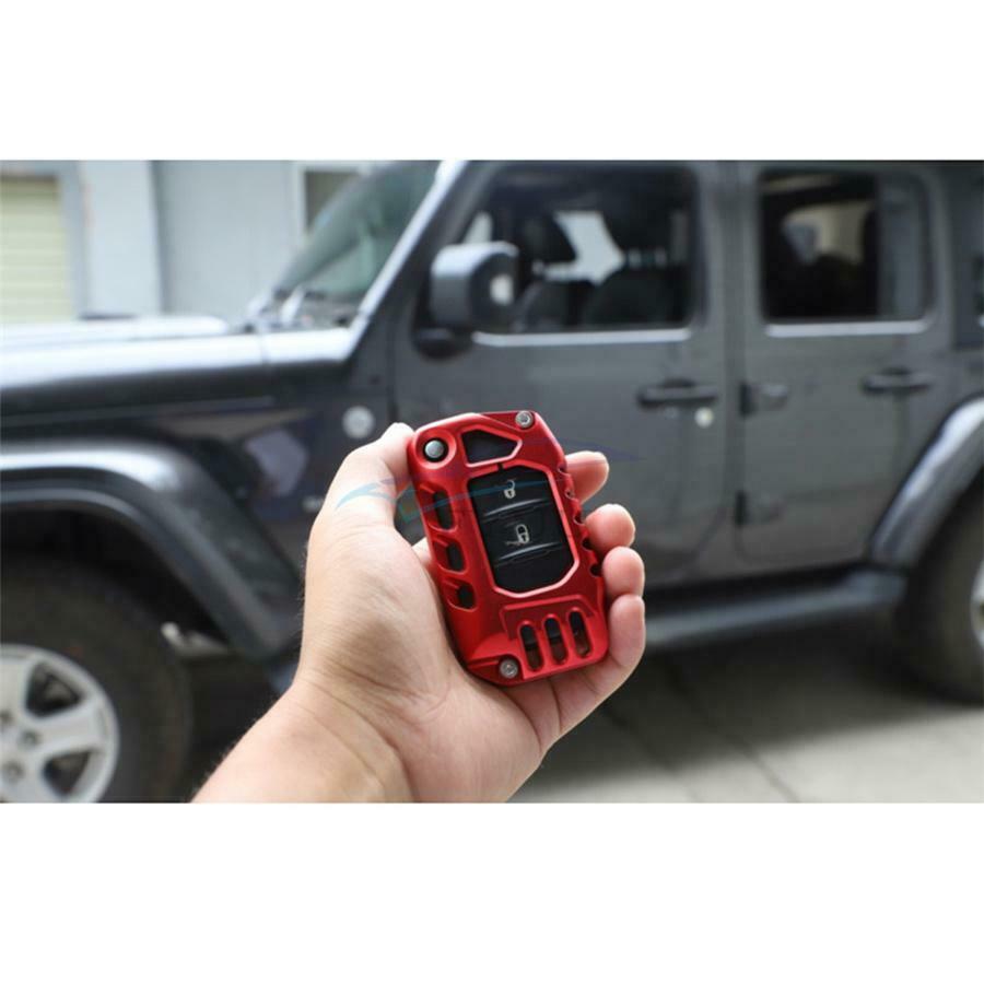 1 Piece Red Car Stylish Decoration Key Cover Case For Jeep Wrangler JL 2018-2020