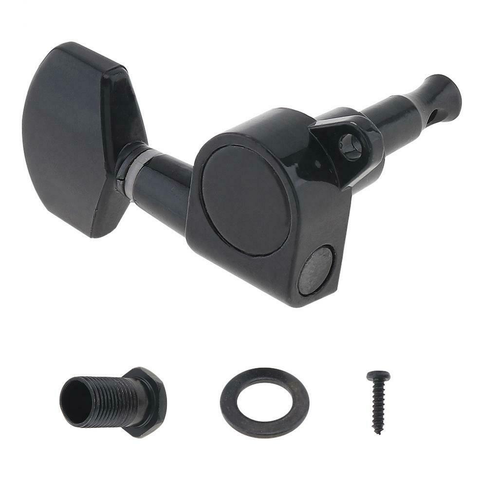 6pcs Black Guitar Tuning Pegs Tuner Square Head All Closed Machine Head 41 42