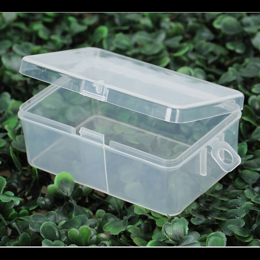 Plastic Transparent Storage Box Collection Container Case Part Box With Ho.l8