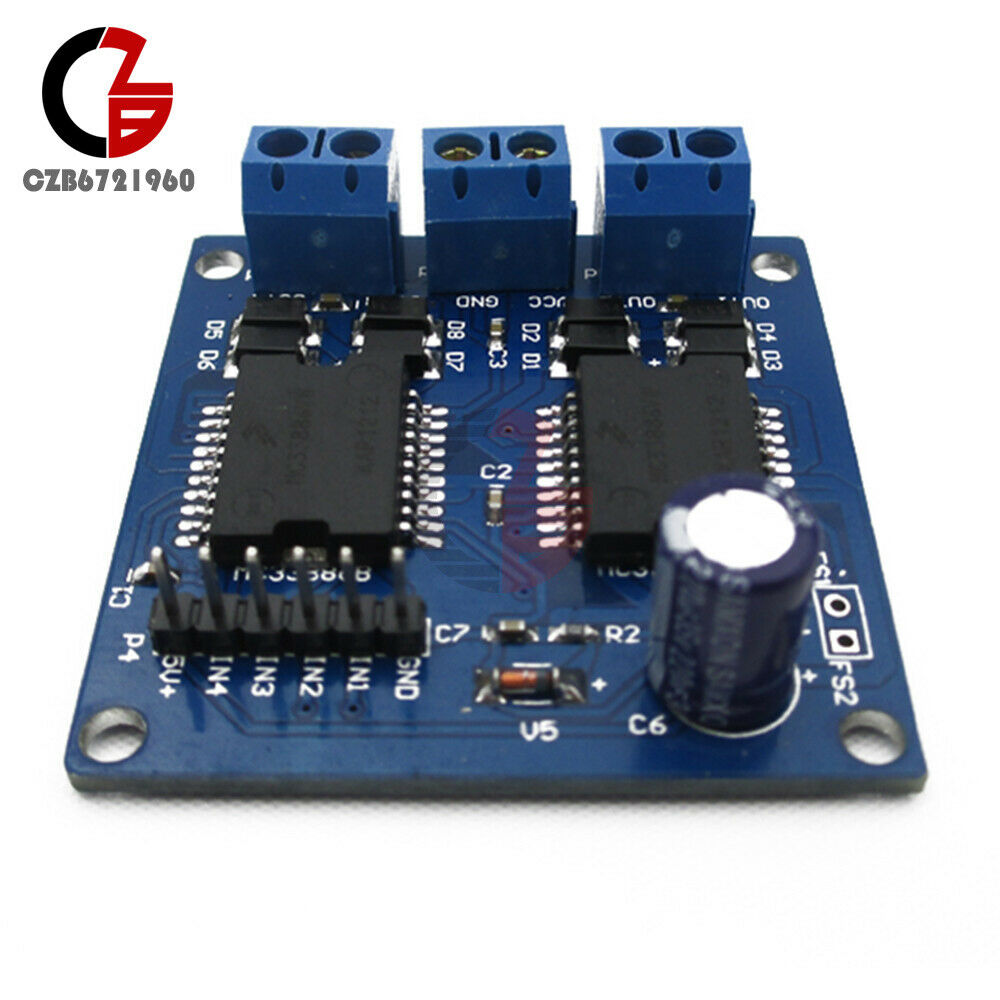 Dual MC33886 4 Output Motor Power Driver Module For Smart Car 5~12V 5A New