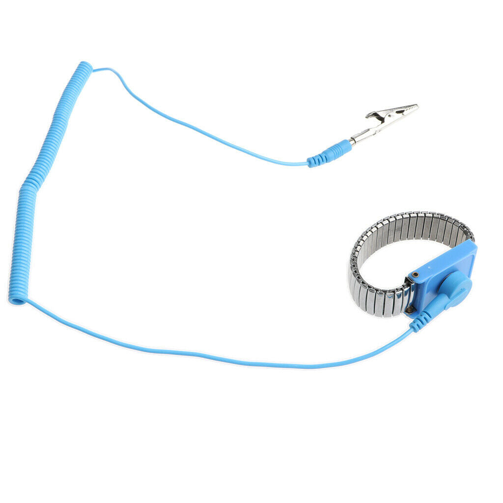 Anti-Static Wrist Strap Band Equipped with Grounding Wire and Alligator Clip
