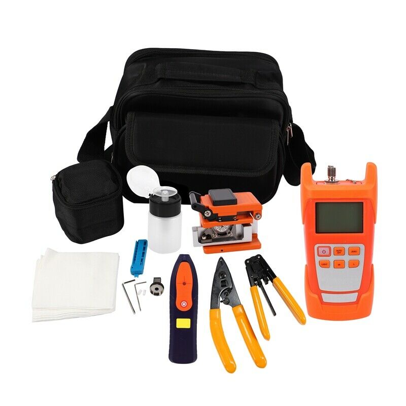 Fiber Optic FTTH Tools Kit with Fiber Cleaver and Optical Power Meter 5Km VisuK2