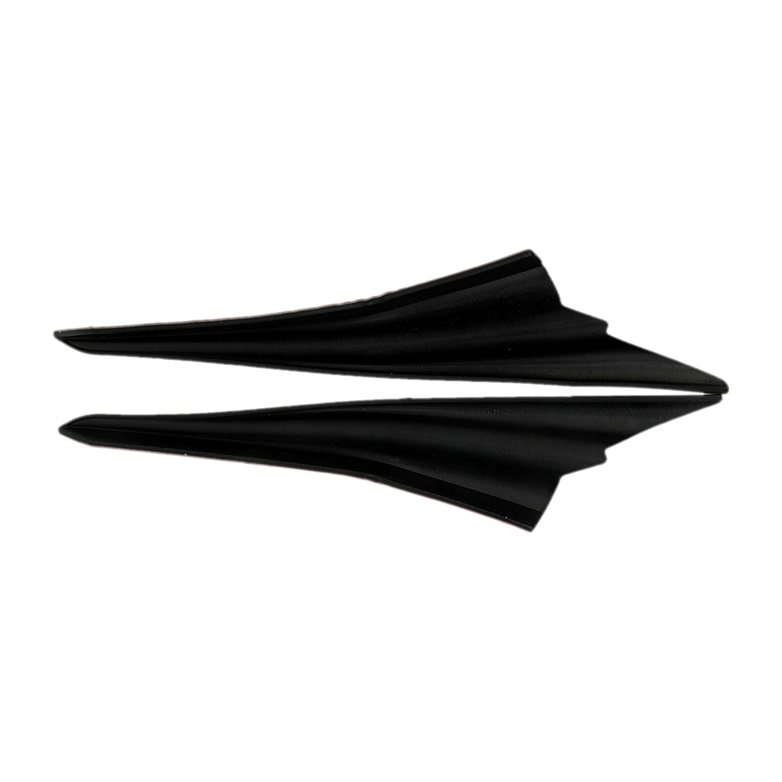 2x Vehicles Front Bumper Spoiler Diffuser Fins Valence Chin & Tape Black