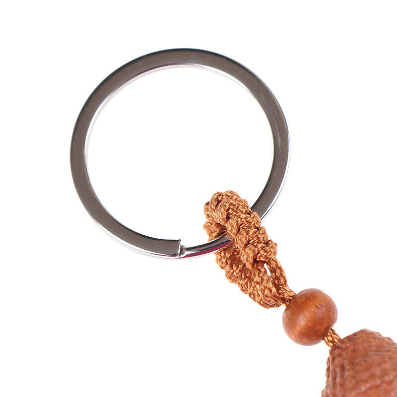 Mahogany Three-dimensional Engraving key chain Lifelike Buddha Pendant Ke.l8