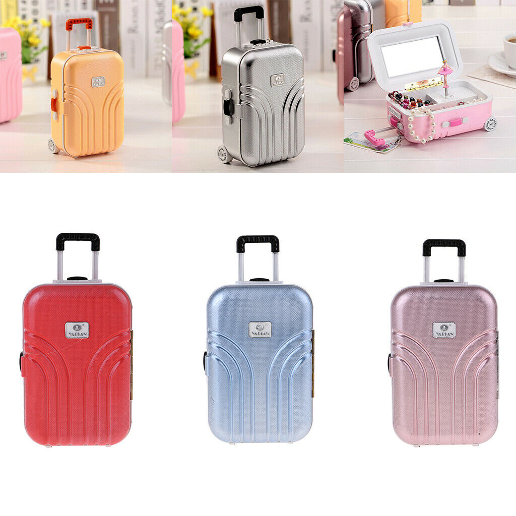 Ballerina Music Box Suitcase Shaped Mechanism Musical Box Gift Orange
