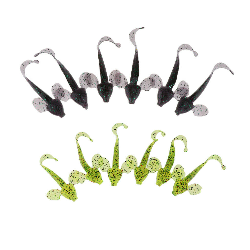 12x Capuchin Soft Artificial Grub Worm Baits Maggots Lures Fishing Tackle Jig