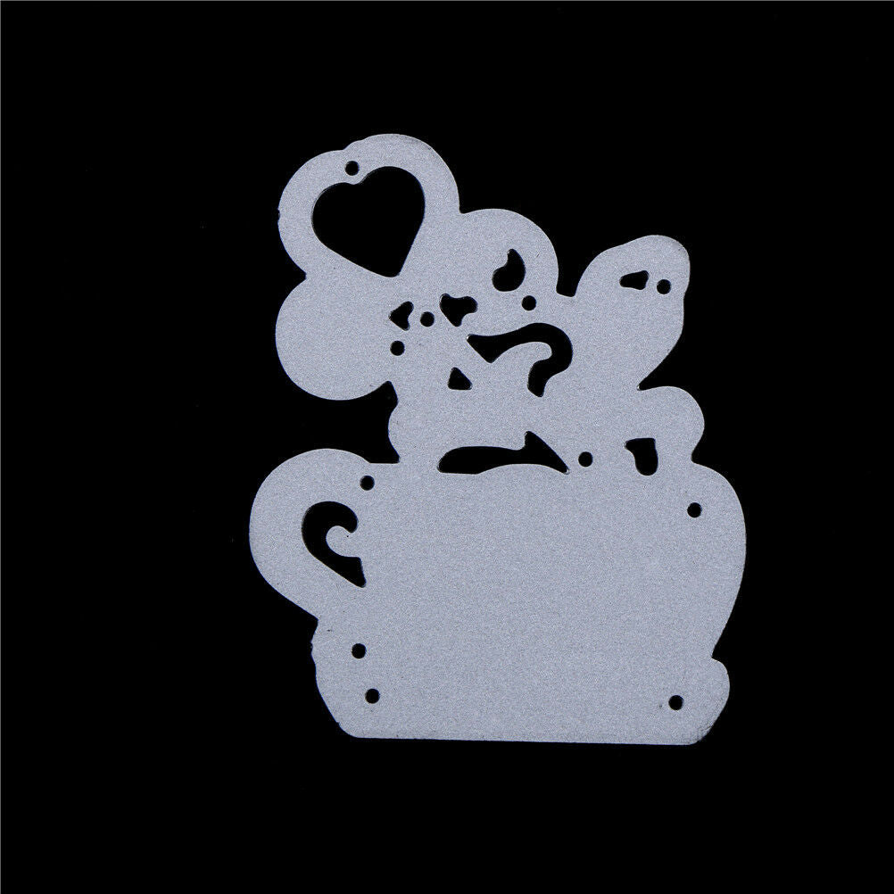 Cup of Flower Metal Cut Dies Stencils For DIY Scrapbook DIY Album CardsDe.l8